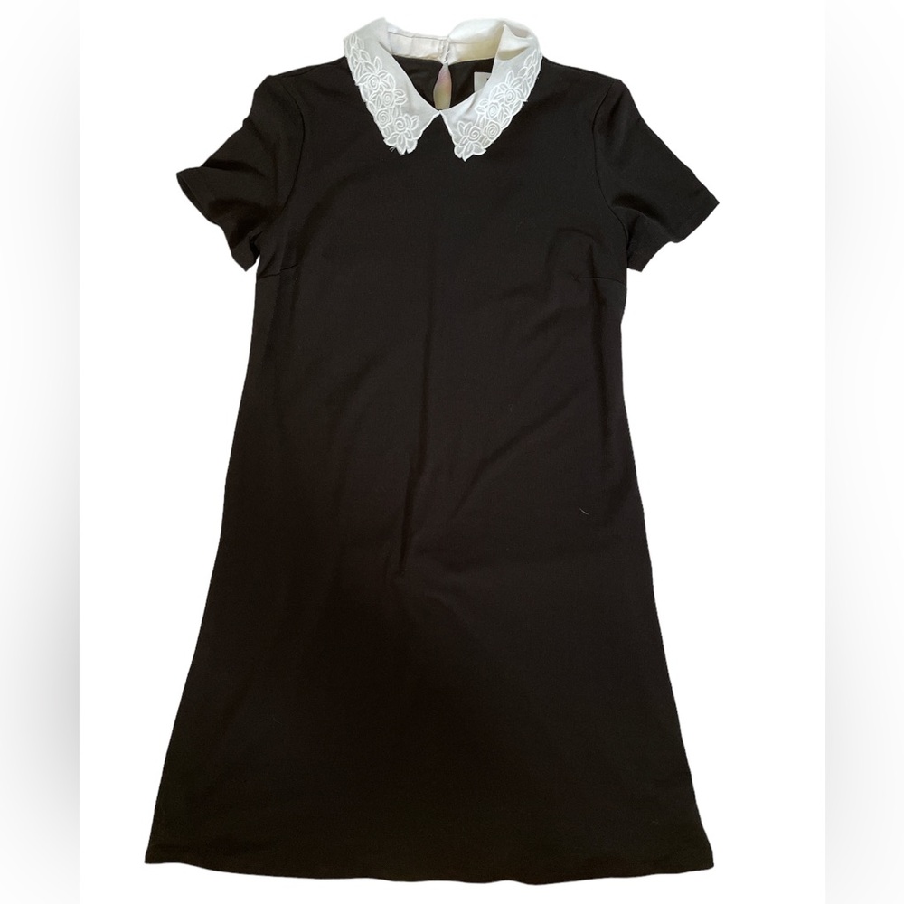 Elle size XS black dress white collar